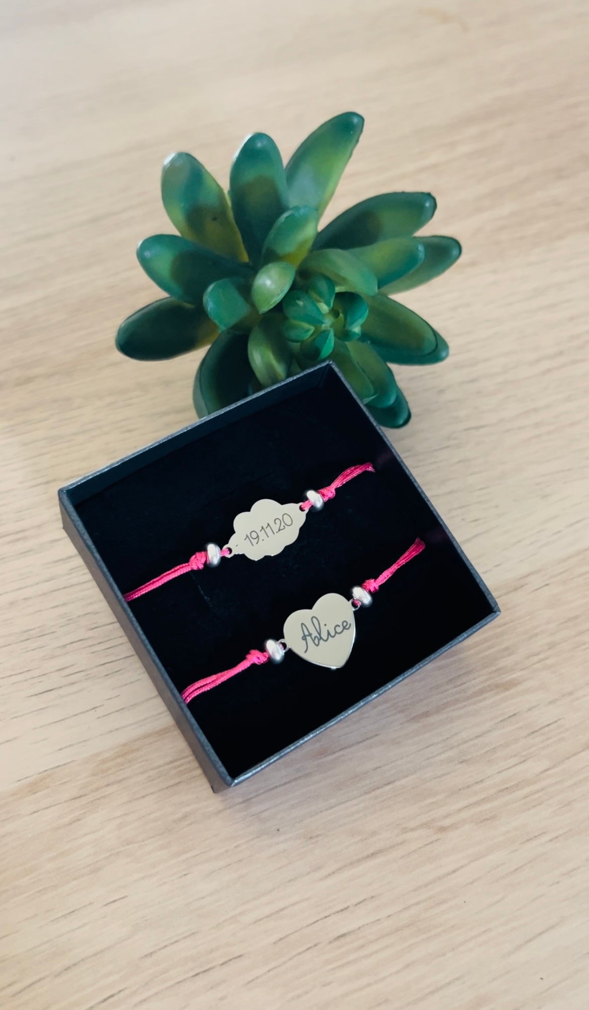 Bracelet maman/enfant gravé