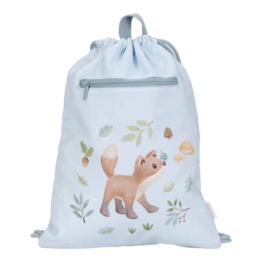 Sac de gym Little Dutch bleu Les amis de la forêt