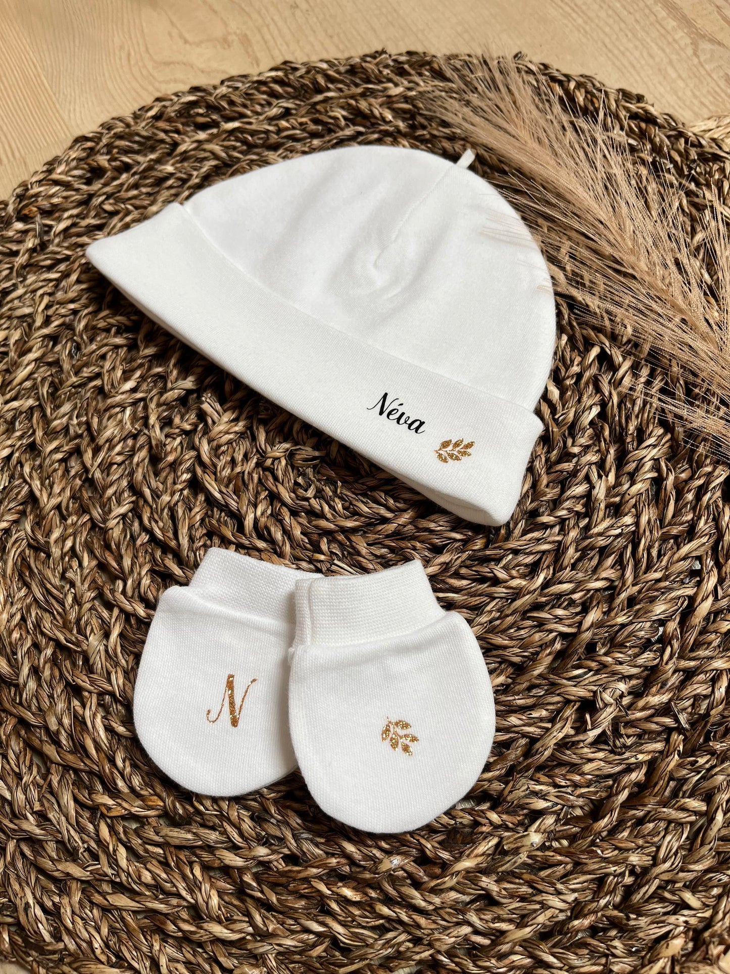Moufles naissance personnalisées
