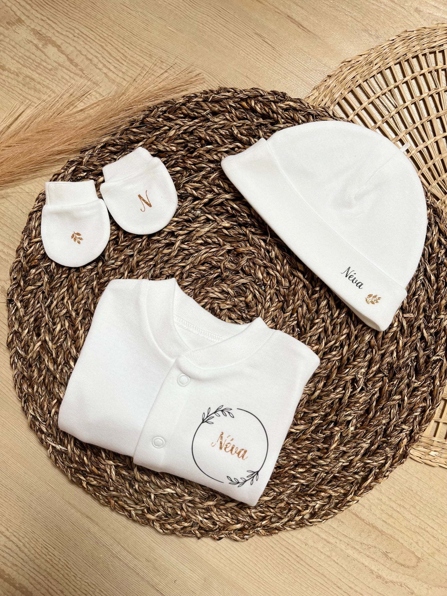 Moufles naissance personnalisées