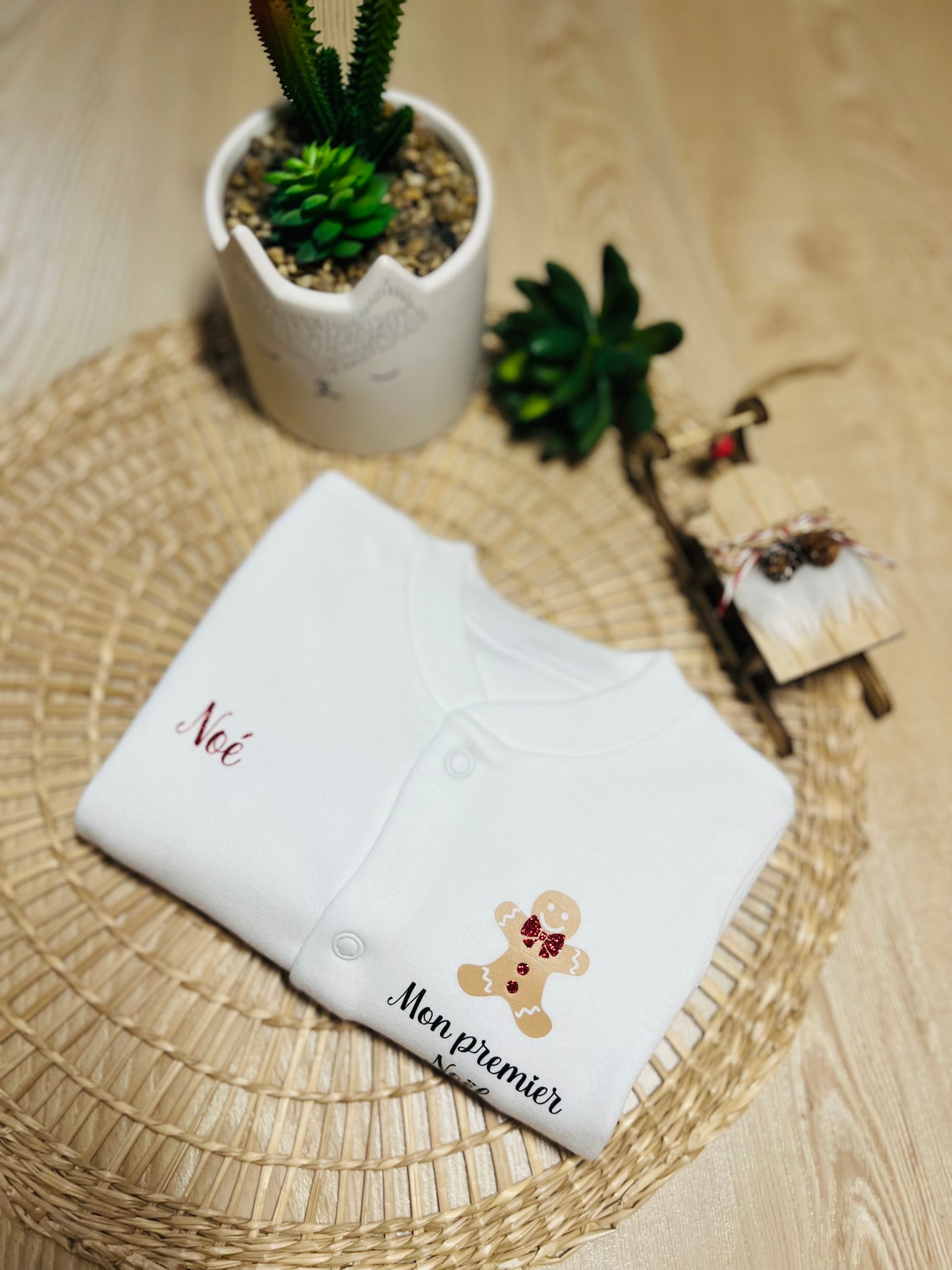 Pyjama Noël pain d'épice sans paillettes