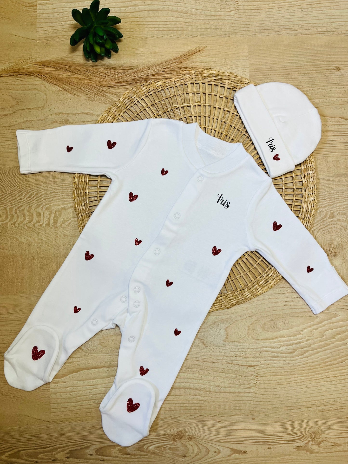 Pyjama personnalisé petits cœurs