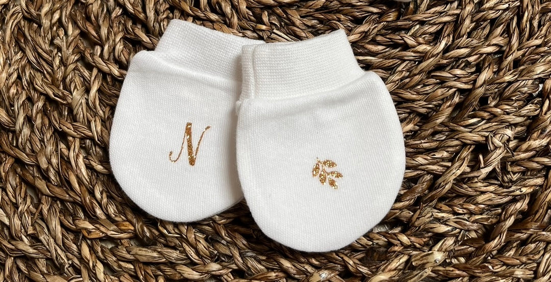 Moufles naissance personnalisées