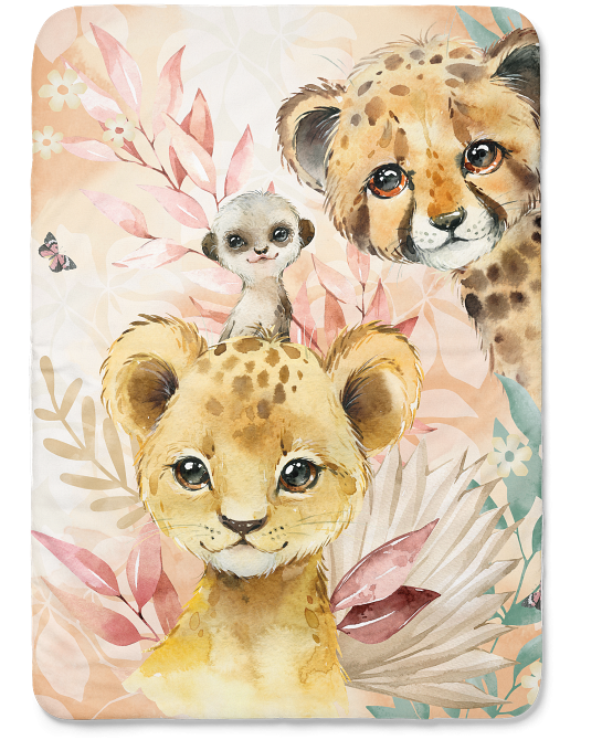 Couverture bébé safari terracotta