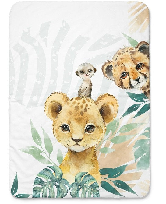 Couverture bébé safari vert