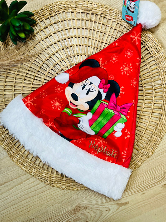 Bonnet Noël Minnie personnalisé