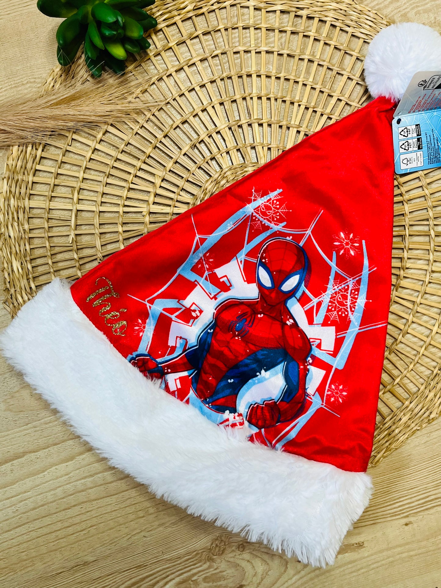 Bonnet Noël Spiderman personnalisé