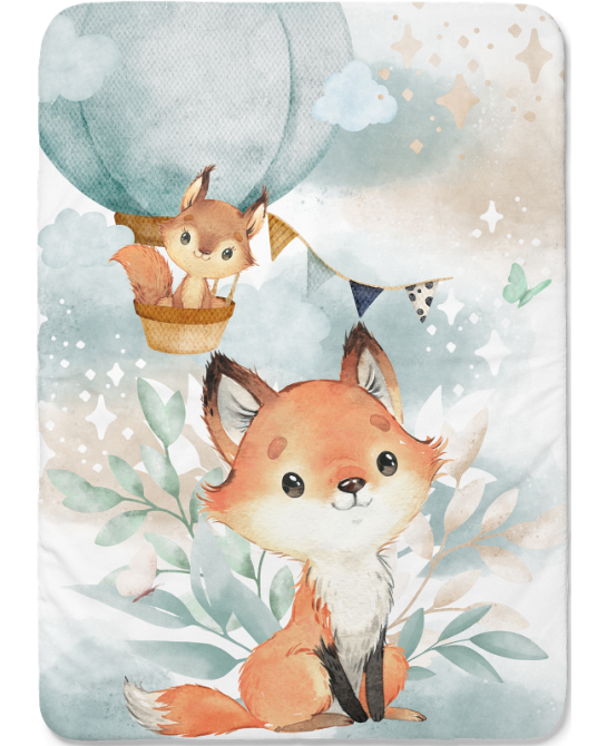 Couverture renard Fox vert