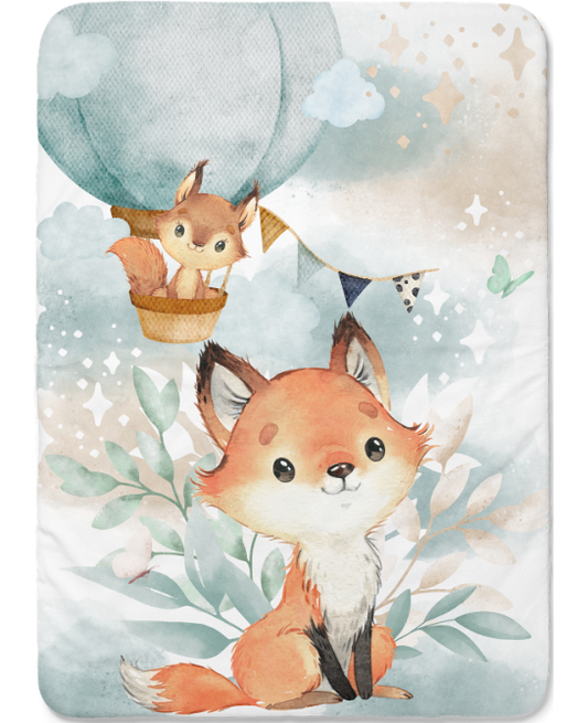 Couverture renard Fox vert