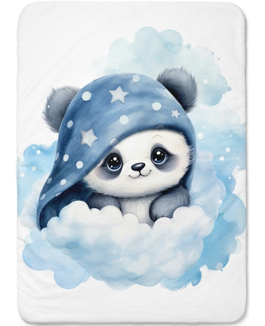 Couverture panda douce nuit