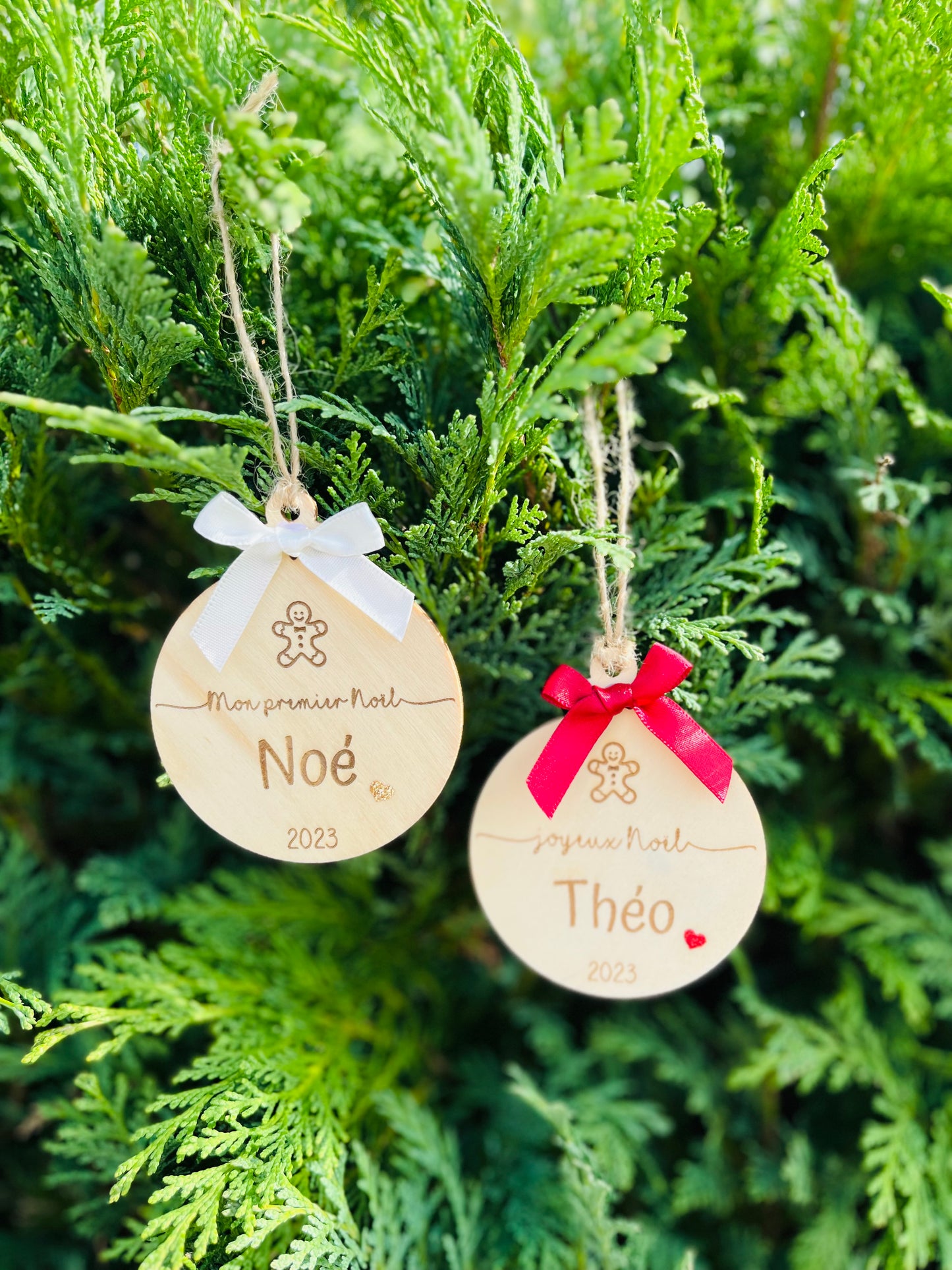 Boule de Noël en bois