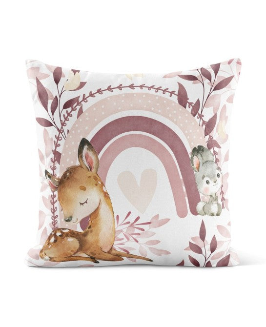 Taie pour coussin - Biche vieux rose