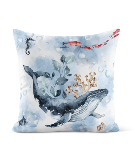 Taie pour coussin - Baleine océan