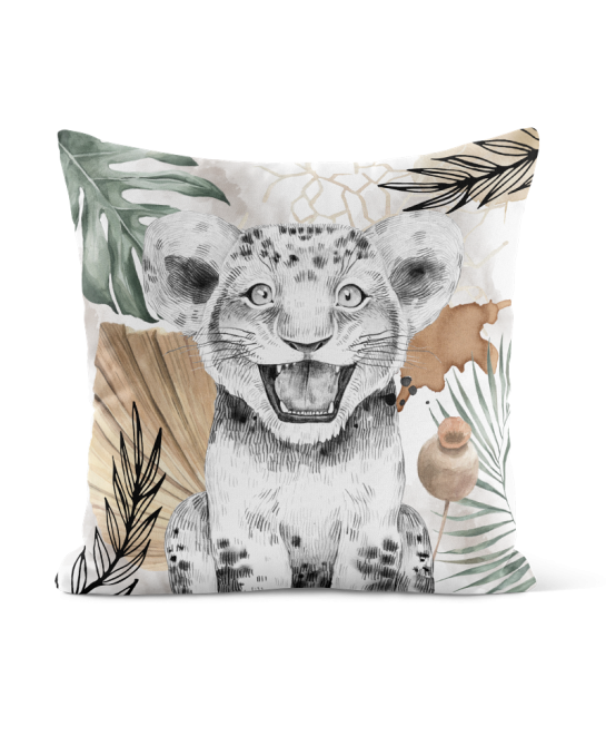 Taie pour coussin - Lion camel