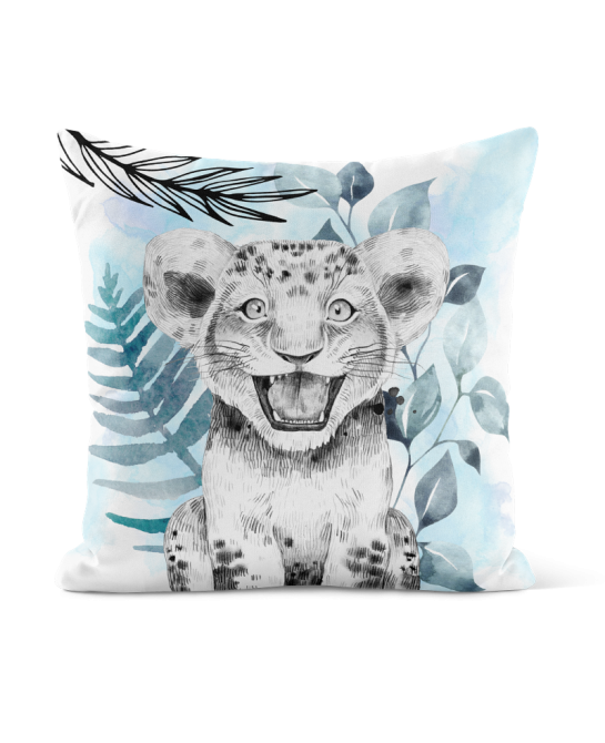 Taie pour coussin - Lion bleu