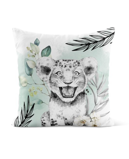 Taie pour coussin - Lion vert d’eau