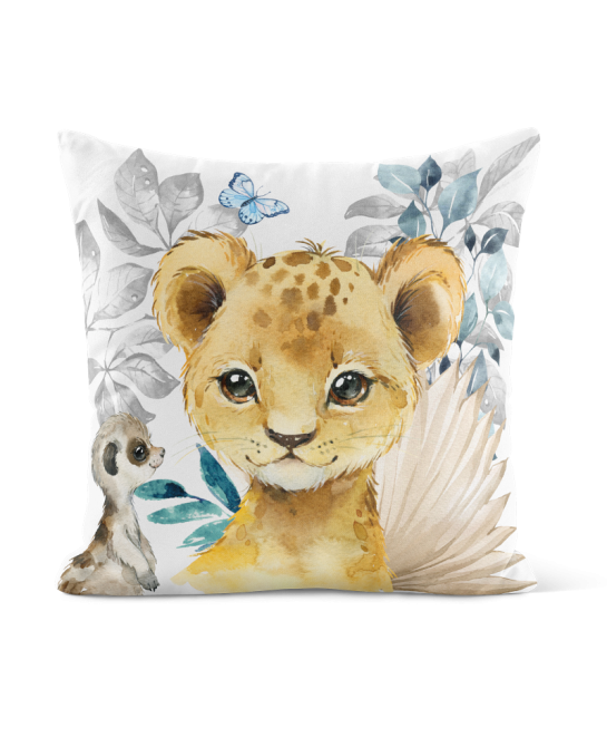 Taie pour coussin - Bébé Safari bleu