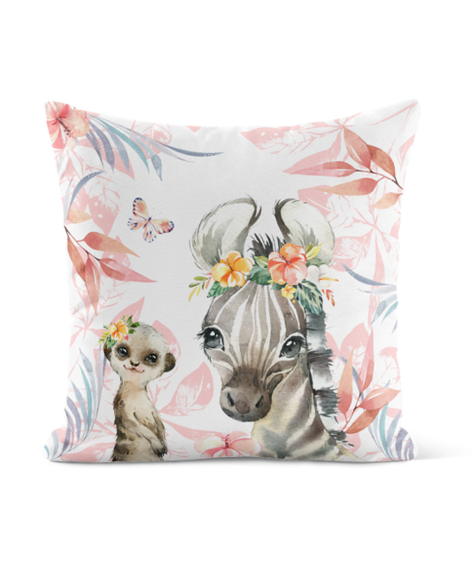 Taie pour coussin - Bébé Safari rose