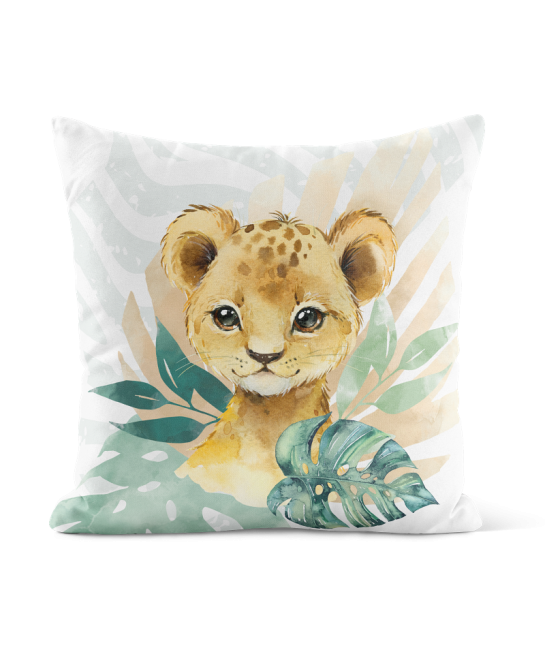 Taie pour coussin - Bébé Safari vert