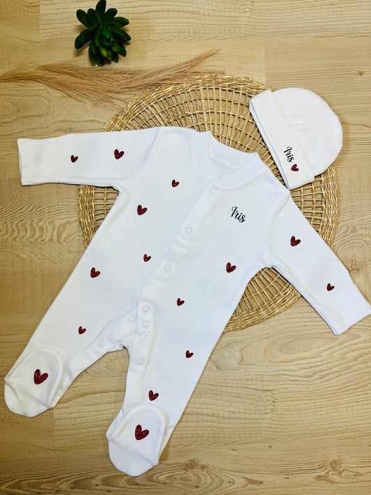 Pyjama personnalisé petits cœurs