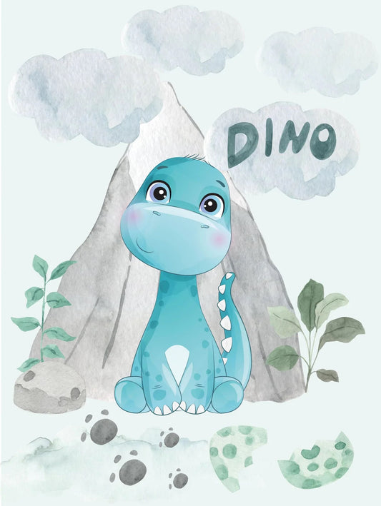 Couverture dino bleu