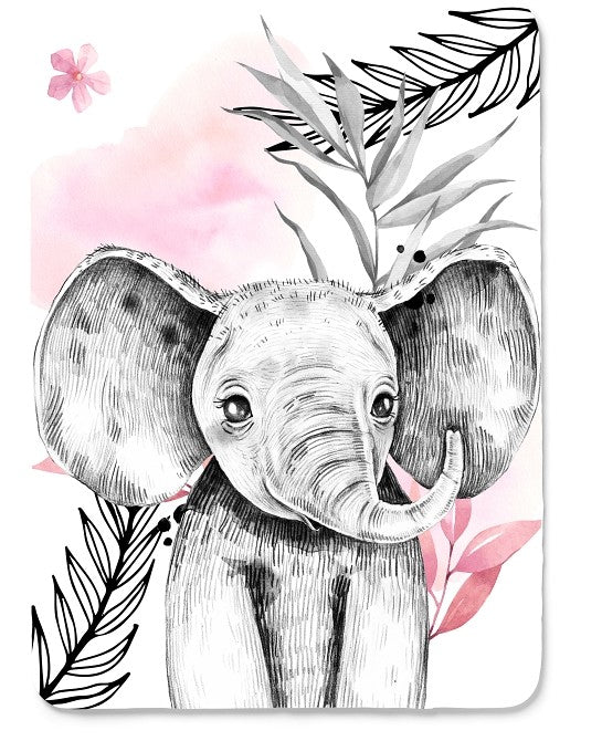 Couverture éléphant rose