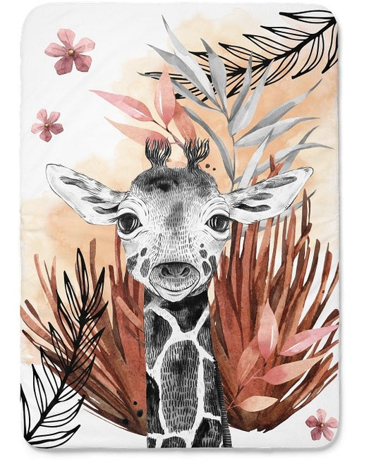 Couverture girafe rouille